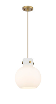 Downtown Urban One Light Mini Pendant in Brushed Brass (405|4101PMBBG41010WH)