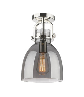 Downtown Urban One Light Semi-Flush Mount in Polished Nickel (405|4101FPNG4128SM)