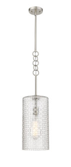 Downtown Urban One Light Mini Pendant in Brushed Satin Nickel (405|3801SSNG3808CL)