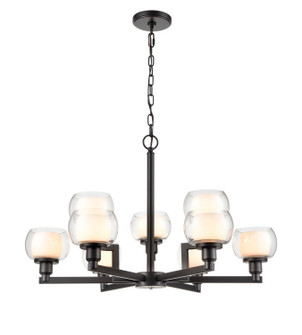 Auralume Nine Light Chandelier in Black (405|3309CRBKCLW)