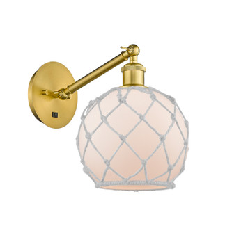 Ballston One Light Wall Sconce in Satin Gold (405|3171WSGG1218RW)