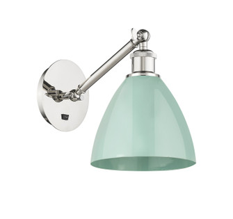 Ballston One Light Wall Sconce in Polished Nickel (405|3171WPNMBD75SF)