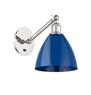 Ballston One Light Wall Sconce in Polished Nickel (405|3171WPNMBD75BL)