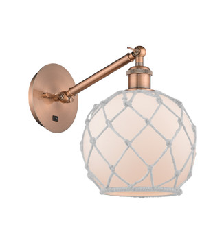 Ballston One Light Wall Sconce in Antique Copper (405|3171WACG1218RW)