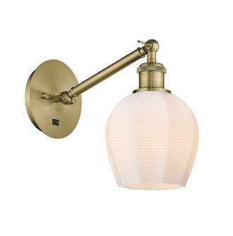 Ballston One Light Wall Sconce in Antique Brass (405|3171WABG4616)