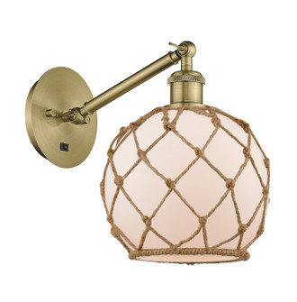 Ballston One Light Wall Sconce in Antique Brass (405|3171WABG1218RB)