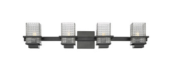 Auralume Four Light Bath Vanity in Black (405|3104WBKCL)