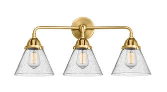 Nouveau 2 Three Light Bath Vanity in Satin Gold (405|2883WSGG44) Nouveau 2 Three Light Bath Vanity in Satin Gold (405|2883WSGG44)