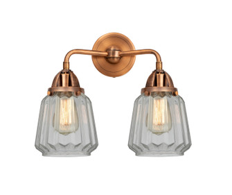 Nouveau 2 Two Light Bath Vanity in Antique Copper (405|2882WACG142)