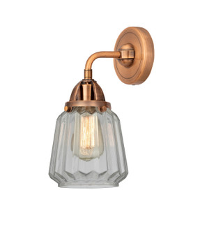 Nouveau 2 LED Wall Sconce in Antique Copper (405|2881WACG142LED) Nouveau 2 LED Wall Sconce in Antique Copper (405|2881WACG142LED)