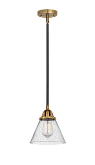 Nouveau 2 LED Mini Pendant in Black Antique Brass (405|2881SBABG44LED)