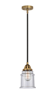 Nouveau 2 LED Mini Pendant in Black Antique Brass (405|2881SBABG184LED)