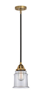 Nouveau 2 One Light Mini Pendant in Black Antique Brass (405|2881SBABG182)