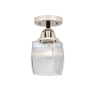 Nouveau 2 One Light Semi-Flush Mount in Black Polished Nickel (405|2881CBPNG302)