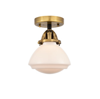 Nouveau 2 One Light Semi-Flush Mount in Black Antique Brass (405|2881CBABG321)