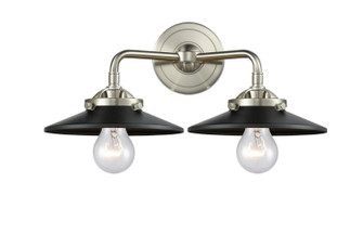 Nouveau Two Light Bath Vanity in Brushed Satin Nickel (405|2842WSNM6BK)