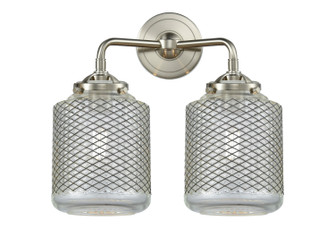 Nouveau Two Light Bath Vanity in Brushed Satin Nickel (405|2842WSNG62)