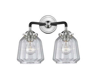 Nouveau Two Light Bath Vanity in Black Polished Nickel (405|2842WBPNG142)