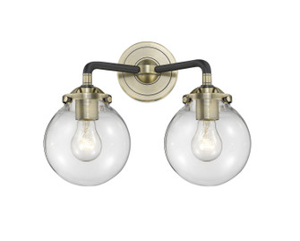 Nouveau Two Light Bath Vanity in Black Antique Brass (405|2842WBABG2026)