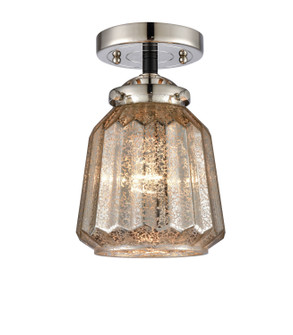 Nouveau One Light Semi-Flush Mount in Black Polished Nickel (405|2841CBPNG146)