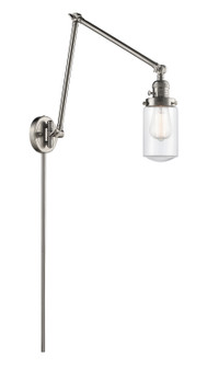Franklin Restoration One Light Swing Arm Lamp in Brushed Satin Nickel (405|238SNG312)