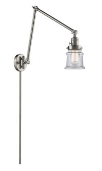 Franklin Restoration One Light Swing Arm Lamp in Brushed Satin Nickel (405|238SNG182S)