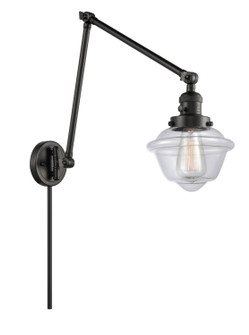 Franklin Restoration One Light Swing Arm Lamp in Matte Black (405|238BKG532)