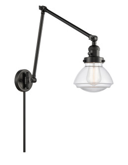 Franklin Restoration One Light Swing Arm Lamp in Matte Black (405|238BKG322)