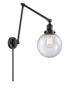Franklin Restoration One Light Swing Arm Lamp in Matte Black (405|238BKG2048)