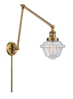 Franklin Restoration One Light Swing Arm Lamp in Brushed Brass (405|238BBG534)