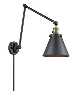 Franklin Restoration One Light Swing Arm in Black Antique Brass (405|238BABM13BK)