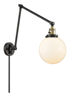Franklin Restoration One Light Swing Arm Lamp in Black Antique Brass (405|238BABG2018)
