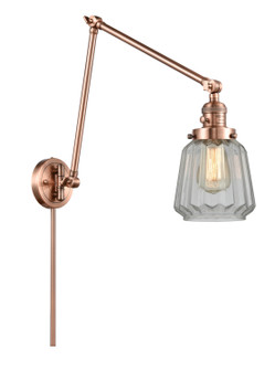 Franklin Restoration One Light Swing Arm Lamp in Antique Copper (405|238ACG142)