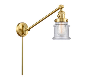 Franklin Restoration One Light Swing Arm Lamp in Satin Gold (405|237SGG184S)