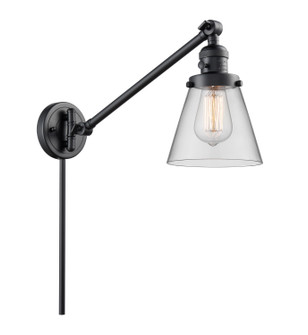 Franklin Restoration One Light Swing Arm Lamp in Matte Black (405|237BKG62)