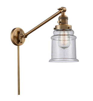 Franklin Restoration One Light Swing Arm Lamp in Brushed Brass (405|237BBG184)