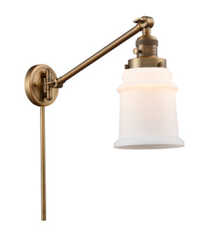 Franklin Restoration One Light Swing Arm Lamp in Brushed Brass (405|237BBG181)