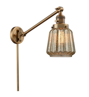 Franklin Restoration One Light Swing Arm Lamp in Brushed Brass (405|237BBG146)