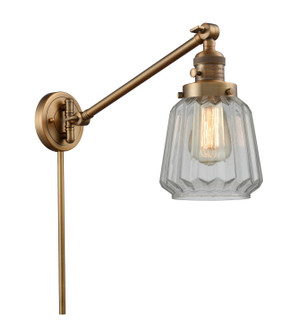 Franklin Restoration One Light Swing Arm Lamp in Brushed Brass (405|237BBG142)