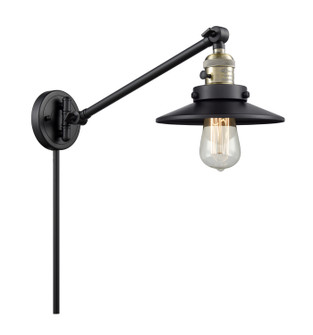 Franklin Restoration One Light Swing Arm Lamp in Black Antique Brass (405|237BABM6BK)