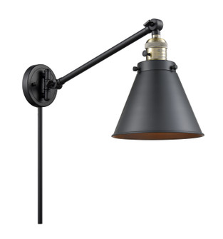 Franklin Restoration One Light Swing Arm Lamp in Black Antique Brass (405|237BABM13BK)