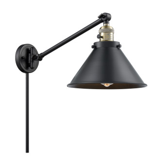 Franklin Restoration One Light Swing Arm Lamp in Black Antique Brass (405|237BABM10BK)