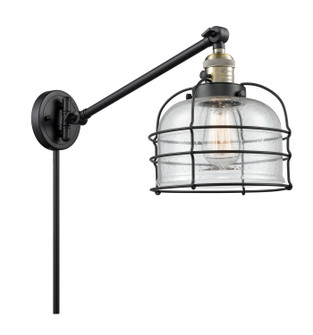 Franklin Restoration One Light Swing Arm Lamp in Black Antique Brass (405|237BABG74CE)