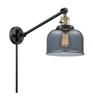 Franklin Restoration One Light Swing Arm Lamp in Black Antique Brass (405|237BABG73)