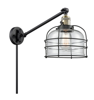 Franklin Restoration One Light Swing Arm Lamp in Black Antique Brass (405|237BABG72CE)