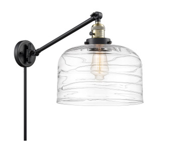 Franklin Restoration One Light Swing Arm Lamp in Black Antique Brass (405|237BABG713L)