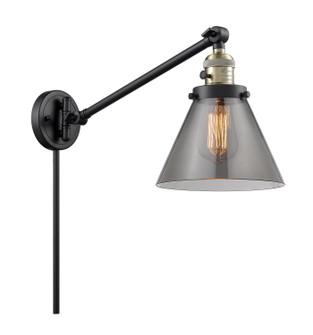 Franklin Restoration One Light Swing Arm in Black Antique Brass (405|237BABG43)