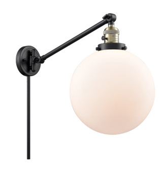 Franklin Restoration One Light Swing Arm Lamp in Black Antique Brass (405|237BABG20110)