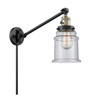 Franklin Restoration One Light Swing Arm in Black Antique Brass (405|237BABG184)