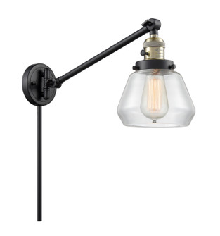 Franklin Restoration One Light Swing Arm Lamp in Black Antique Brass (405|237BABG172)